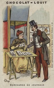 Newspaper Seller by Louis Borgex